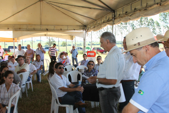 Fazenda São Matheus é a vitrine do Agro-negócio da Costa Leste, diz Embrapa Autoridades abrem a solenidade que marcou o 4º Dia de Campo da fazenda São Matheus (Foto: Ricardo Ojeda)