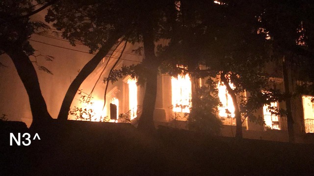 Museu no Rio foi destruído pelas chamas - Foto: Reprodução