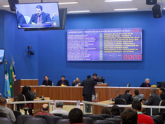 Vereadores de Três Lagoas aprovam Refis 2018 Sessão de hoje da Câmara aprovou o Refis. Foto: Divulgação.