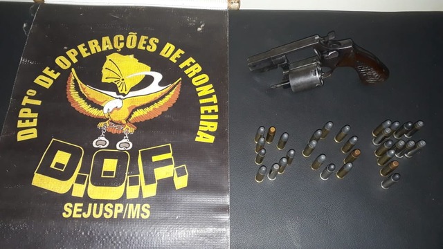 Homem é preso pelo DOF com arma de fogo e munições em Naviraí Foto/Assessoria
