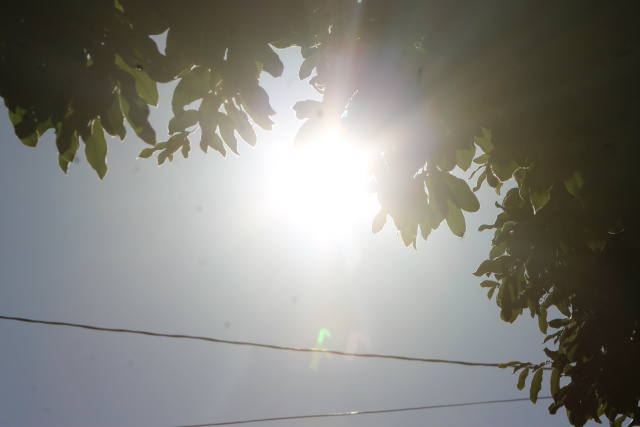 Com poucas nuvens no céu, a quinta-feira começou com 25ºC logo pela manhã. (Foto: Patrícia Miranda)