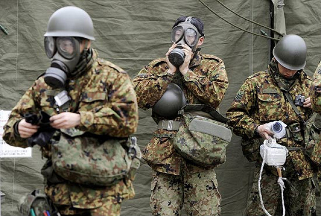 Soldados já se protegem com máscaras
Foto: Divulgação