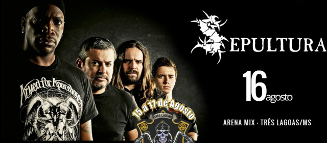 Motoshow movimenta e impulsiona o turismo e a economia de Três Lagoas A banda Sepultura é umas das únicas brasileira de metal, foi criada pelos irmãos Max Cavalera e Igor Cavalera em Belo Horizonte, Minas Gerais. É considerada a banda brasileira de maior repercussão no mundo e no dia 16 se apresenta no palco do Motoshow (Foto: Arquivo pessoal)