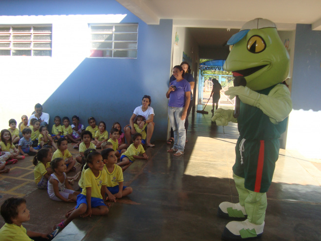 Alunos dos CEI's recebem orientações sobre Meio Ambiente A primeira visita do ano letivo de 2012 foi no CEI Olga Salati Marcondes, no bairro Vila Alegre
Foto: Assessoria