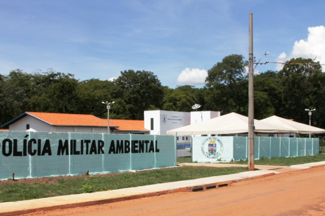 Quartel do 3º Pelotão da PMA no Parque Municipal Natural do Jupiá, na Vila Piloto