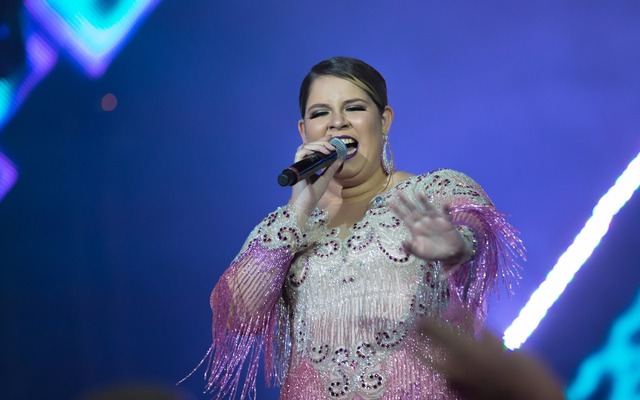 Marília Mendonça na Festa de Barretos de 2017 (Foto: Mateus Rigola/G1)