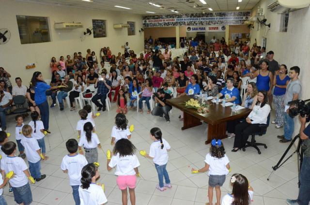 Durante a solenidade de lançamento o pastor e presidente da ANA, Fabiano Loureiro, comentou que o Projeto Samuel atende as áreas de atividades lúdicas, recreativas. (Foto: Assessoria de Comunicação)