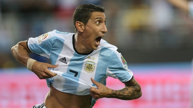 Argentina estreia com vitória mesmo sem Messi Ángel di María abriu o placar aos cinco minutos, do segundo tempo.(Foto: EFE)