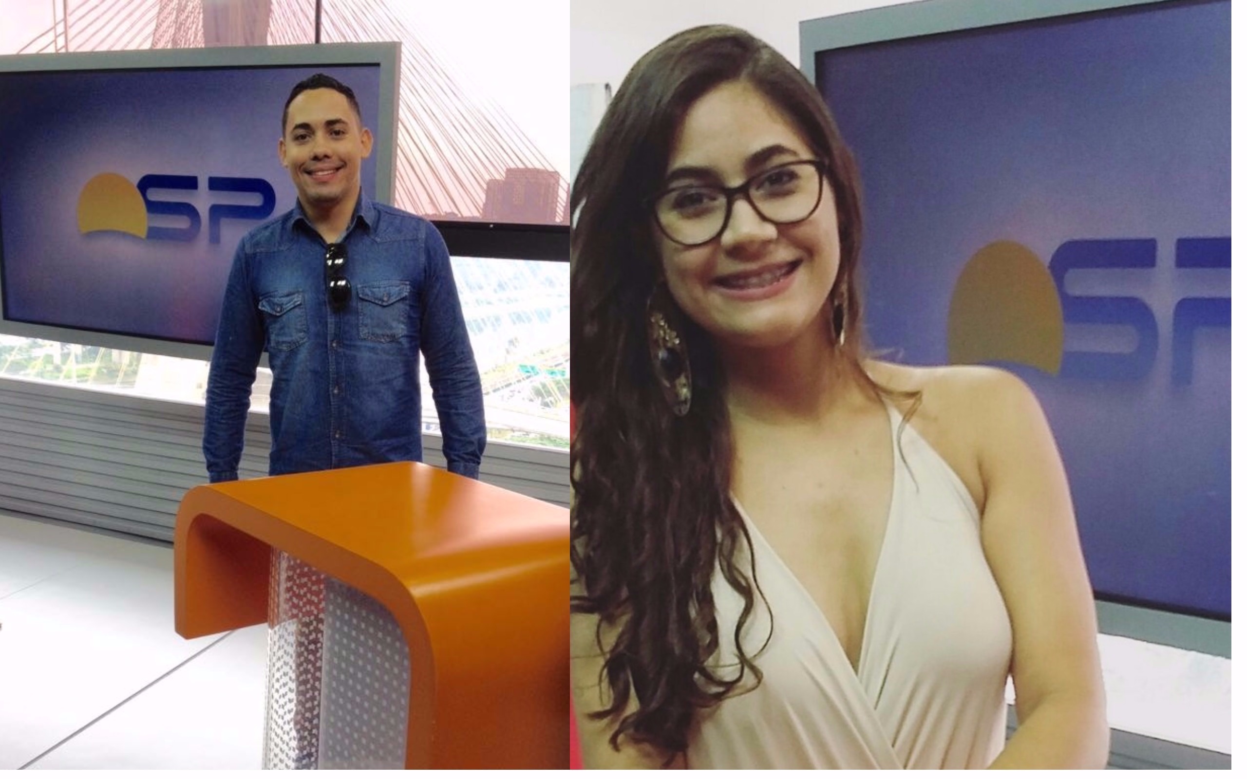 Jornalistas do Perfil News visitam Rede Globo, em São Paulo Lucas Gustavo e Viviane Pinheiro na Rede Globo, em São Paulo. (Foto: Arquivo pessoal).