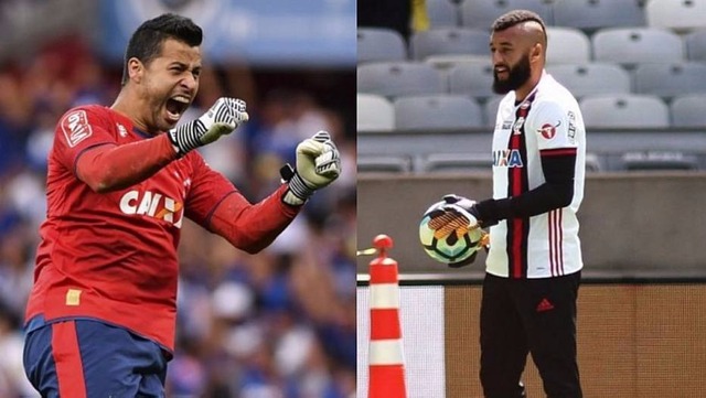 Sem favorito, Cruzeiro e Flamengo decidem o título da Copa do Brasil Fábio, do Cruzeiro, e Alex Muralha, do Flamengo, buscam garantir o título da Copa do Brasil (Foto: Washington Alves/Light Press/Cruzeiro e Gilvan de Souza/Flamengo)