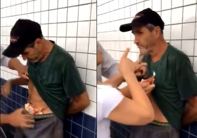 "Trabalhador e boa pessoa", pedreiro agredido em Matinhos teve problema com drogas após desemprego e abandono da família Vandeco, o pedreiro desempregado que apanhou no rosto depois de furtar linguiças para comer. Foto: Reprodução do Twitter