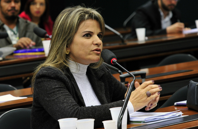 Plenário aprova projetos de interesse da bancada feminina no mês da mulher Deputada Flávia Moraes manteve previsão de revista em presídios em função da segurança, mas garantiu que será feita por policiais femininas (Foto: Luiz Alves/Câmara dos Deputados)