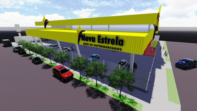 Com 28 anos no comando Joaquim Romero alavanca crescimento do Nova Estrela Maquete da segunda loja que será construída em frente aos Irmãos Oliveira, na Vila Nova. A segunda loja onde funciona em frente do terminal rodoviário será preparada para atender outros segmentos de clientes. Veja abaixo mais maquete de como do prédio