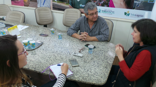 A prefeita Marcia Moura recebeu a equipe do Perfil News para uma reportagem que resultou em várias matérias (Foto: Patrícia Miranda)