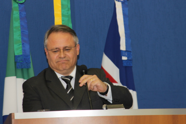 Promotor de justiça e procurador geral recebem títulos de cidadão-tres-lagoense Procurador- geral de justiça de Mato Grosso do Sul, Humberto de Matos Brittes disse que fez e fará muto por Três Lagoas (Foto: Nelson Roberto)