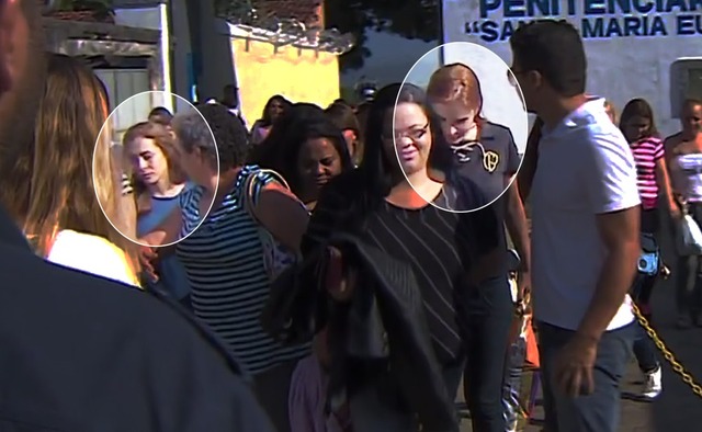 Suzane Richthofen e Anna Jatobá vão deixar presídio na 'saidinha' de fim de ano Jatoba e Suzane ao deixarem a prisão na saída temporária de Dia das Crianças (Foto: Reprodução/TV Vanguarda)