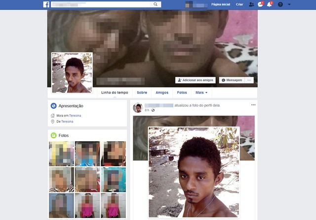 Suspeito de roubar celular postou foto no perfil da vítima no Facebook — Foto: Reprodução/Facebook

