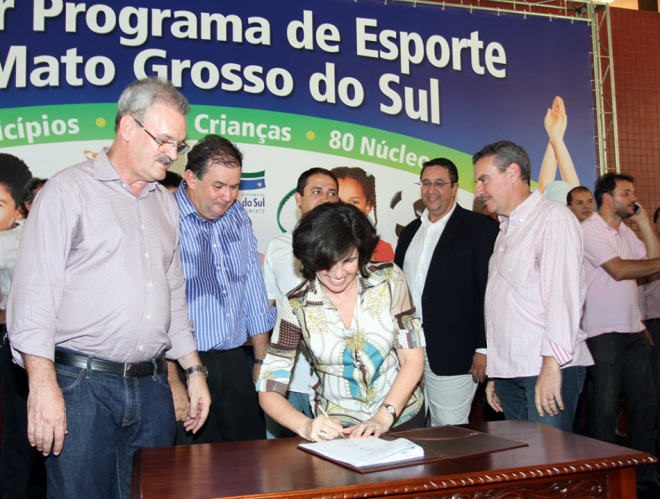 Prefeita Marcia Moura na solenidade de lançamento do programa Segundo Tempo em março (Foto: Assessoria de Comunicação)