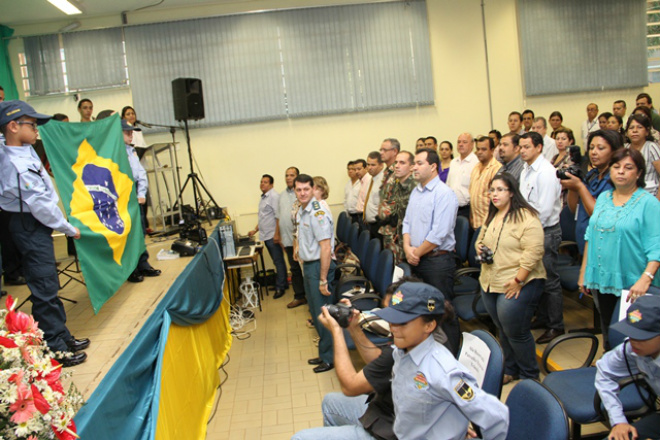 Vereadores vão a lançamento da Patrulha Mirim do Trânsito O objetivo social é o desenvolvimento de atividades pedagógicas, recreativas, culturais, auxílio tarefa, noções básicas de trânsito (Foto: Divulgação/Assecom)