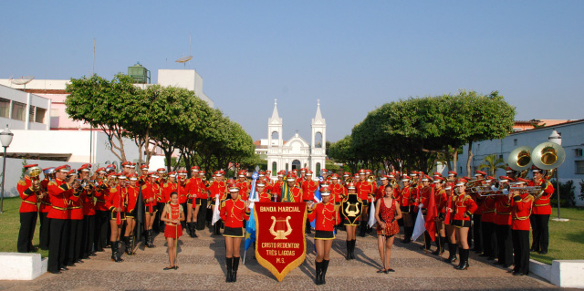 Banda Marcial Cristo Redentor. (Foto: Assessoria).