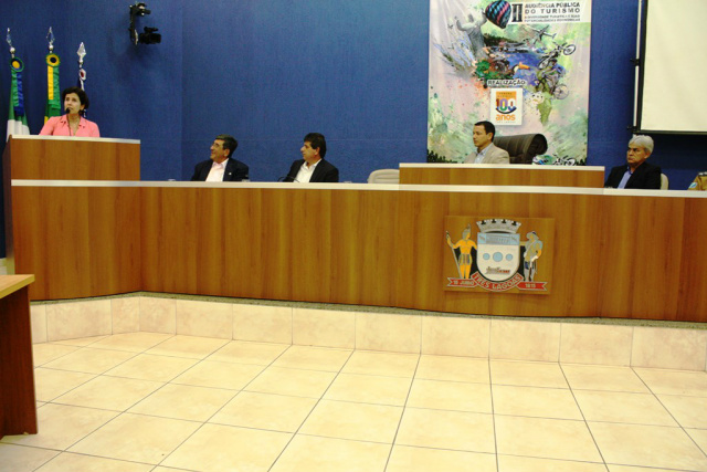 Prefeita Marcia Moura participa da II Audiência Pública do Turismo em Três Lagoas Marcia Moura Prefeita, durante sessão na câmara dos Vereadores (Foto:Assessoria)