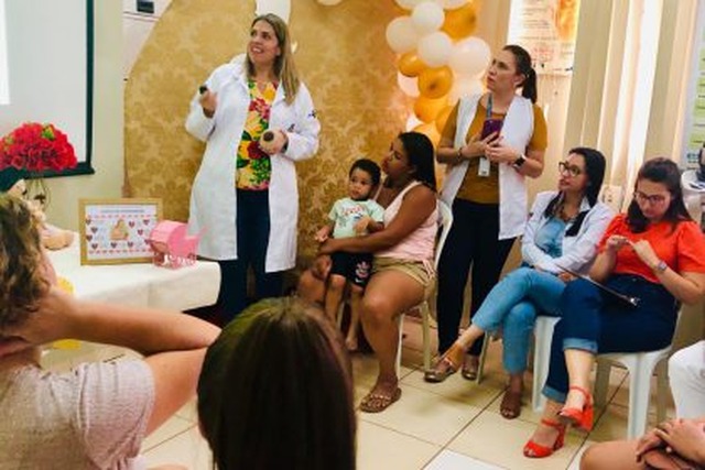 Unidade de Saúde Santa Rita orienta gestantes e mães sobre importância do aleitamento materno