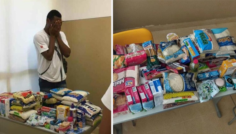 Alunos de escola em Salvador doam alimentos para colega que estava sem comida em casa