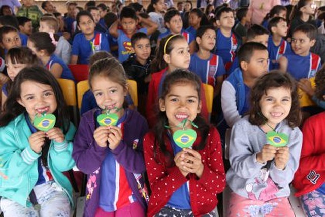 Semana da Pátria é celebrada em Três Lagoas por autoridades e alunos das escolas municipais Foto/Assessoria