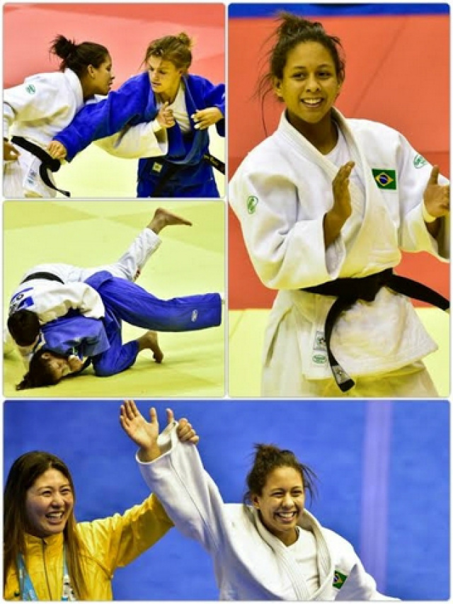 Atleta campo-grandense é ouro no judô em Nanquim Para chegar à vitória, a atleta teve que ganhar outras três lutas (Foto: Ministério do Esporte)