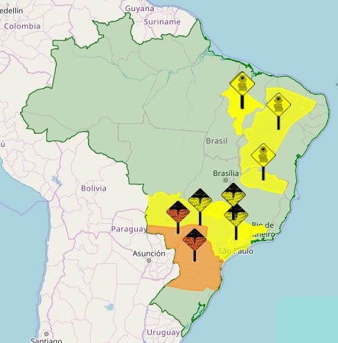 INMET emite alerta de tempestade para Três Lagoas e região Alerta de tempestade no site do INMET. Foto: Reprodução