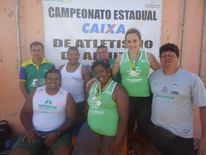 Atleta quebra recorde e ocupa 2ª posição no ranking nacional A equipe se prepara para representar Três Lagoas no Campeonato Paulista de Lançamentos e Arremessos em São Paulo/SP (Foto: Divulgação/Assecom)
