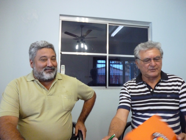 Adauto Cândido de Almeida, secretário da Força MS e membro do diretório regional do Solidariedade e o presidente do Solidariedade em MS e a Força Sindical Regional MS, Idelmar da Mota Lima vão buscar apoio. (Foto: Assessoria)