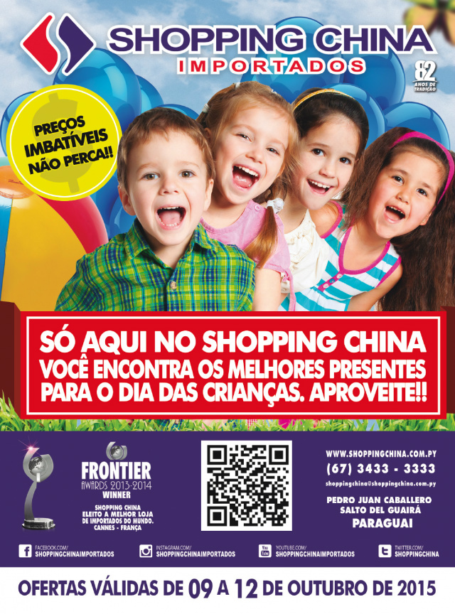 Shopping China comemora “Dias das Crianças” com promoção especial
