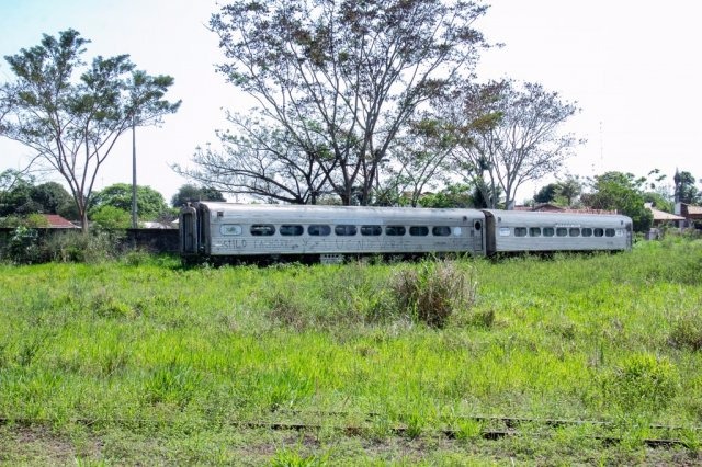 De Corumbá a Três Lagoas, abandono devora trens, estações e história Desativado em 2015, Trem do Pantanal é emoldurado pelo matagal na estação de Aquidauana. (Foto: Kisie Ainoã)