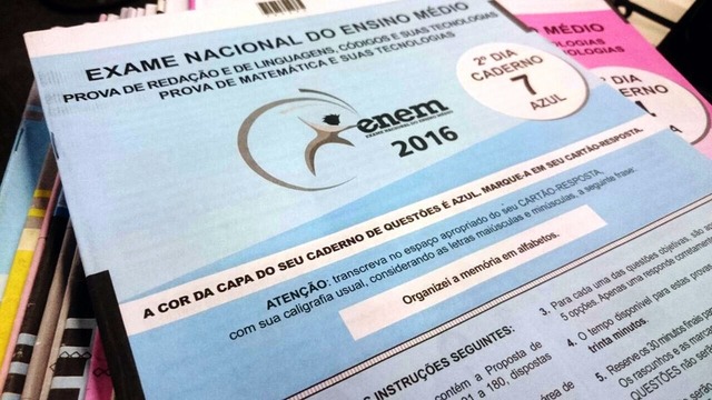 Caderno de prova do Enem 2016 (Foto: G1/G1)