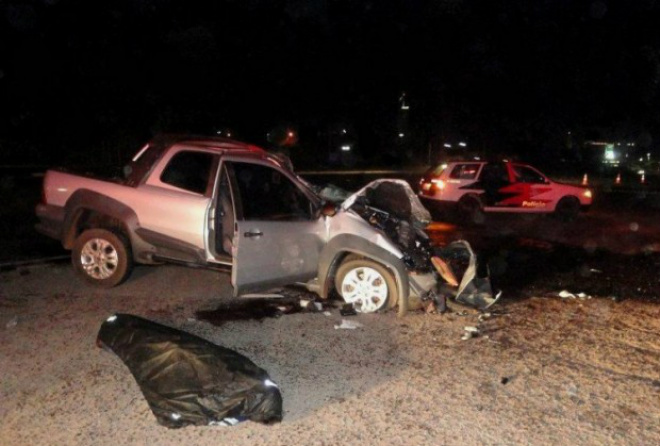 Acidente em Presidente Epitácio deixou vítima fatal e uma pessoa gravemente ferida (Foto: Debate Notícias)