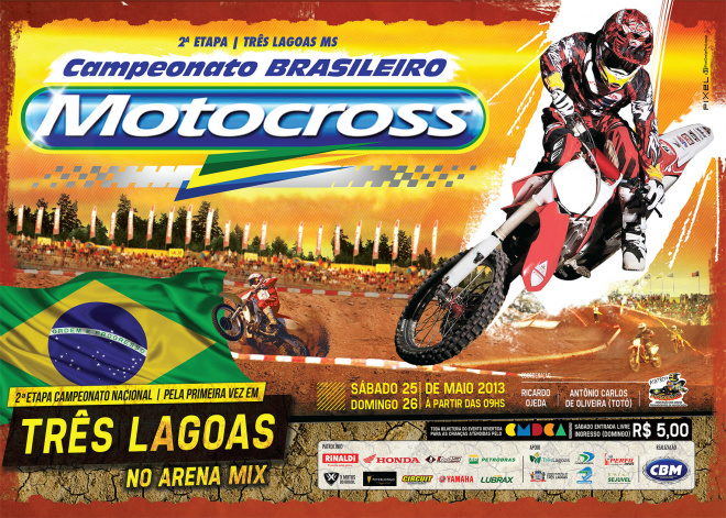 2ª Etapa do Brasileiro de Motocross de Três Lagoas está com inscrições abertas Evento acontece pela primeira vez em Três Lagoas. Foto: Divulgação