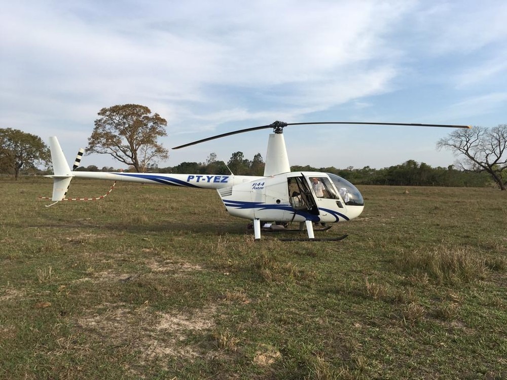 Helicóptero do tráfico é apreendido em Ribas do Rio Pardo Foto: Polícia Civil/Divulgação