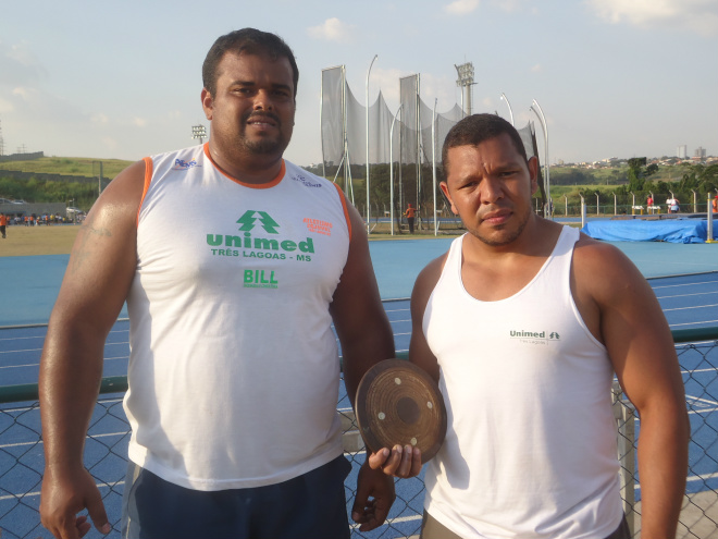 Gustavo Gomes alcançoi a primeira colocação na prova de arremesso de peso, com a marca de 18m67, sua melhor marca pessoal (foto: Assessoria de Comunicação)