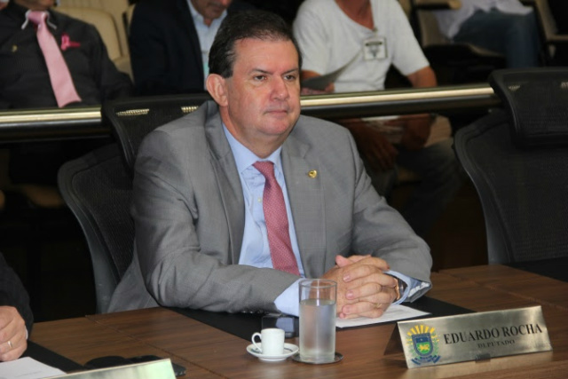 Deputado Estadual Eduardo Rocha, durante sessão da câmara (Foto:Assessoria)