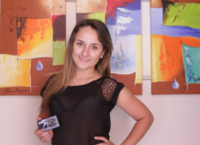 Sara Canan foi a primeira sorteada da Promoção Cidadão de Respeito (Foto: Larissa Lima)