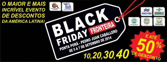 Comércio da fronteira lança nesta sexta-feira “Black Friday” em Campo Grande O evento que será lançado nesta sexta na Capital de MS, pretende a comercialização de produtos a preços bem acessíveis (Foto: Divulgação)