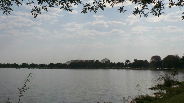 Vista da Lagoa Maior nesta manhã de quinta-feira (15), mas não há previsão de chuva. (Foto: Ricardo Ojeda) 