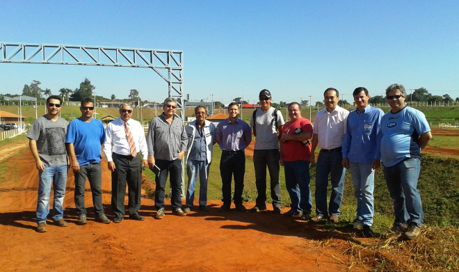 Pista do Arena Mix começa a ganhar novo formato Comissão organizadora, dirigentes da CBM e parceiros se reuniram para últimos detalhes sobre o novo traçado da pista. Foto: Cristiane Vieira