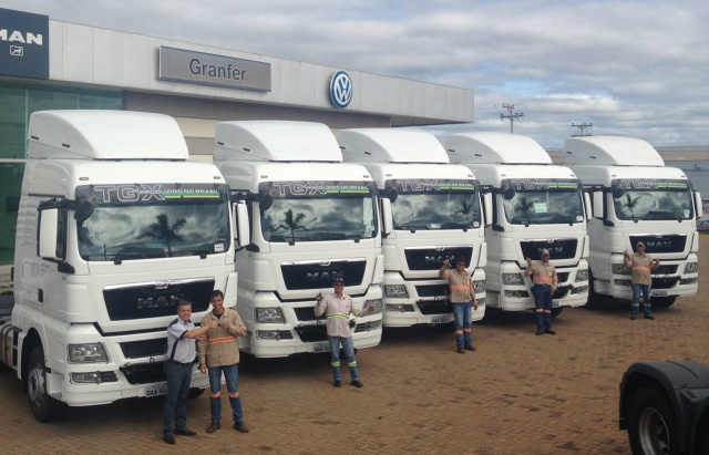 Uma parte do lote de caminhões já foram entregues e só na captação do IPVA serão arrecadados R$ 490 mil, valor do qual R$ 245 mil ficarão em Três Lagoas (Foto: Divulgação)