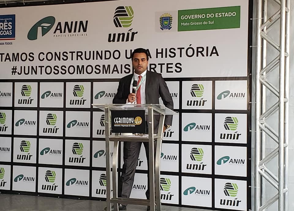 Pedra fundamental da Unir é lançada e fábrica deve começar a operar em 2021 O Presidente da Anin, Áurio Júnior. Foto: Ricardo Ojeda