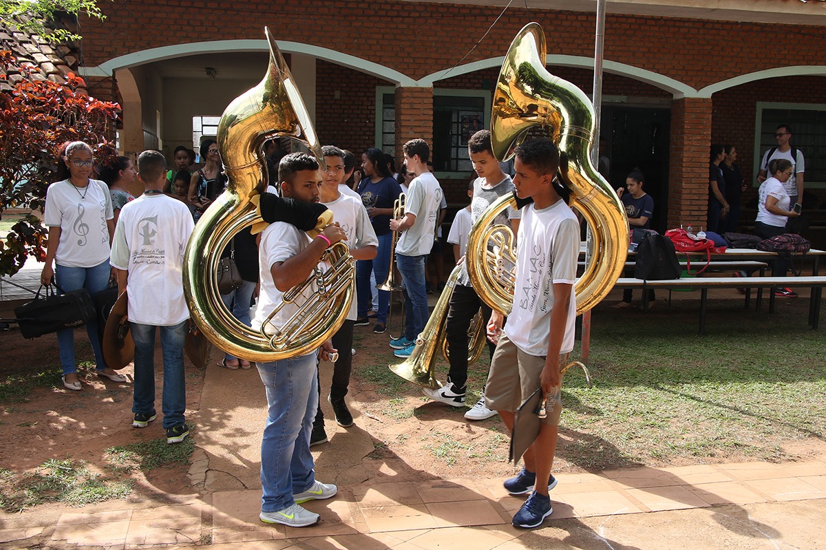 Banda Cristo Redentor de Três Lagoas recebe visita de intercâmbio cultural da Prefeitura de Castilho Foto: Divulgação