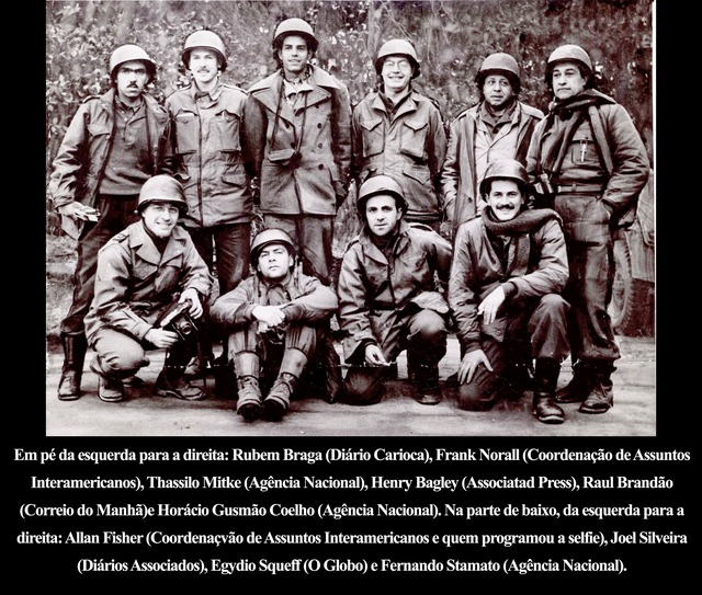 Livro mostra cotidiano dos correspondentes brasileiros no front italiano Dez dos 11 jornalistas que cobriram o conflito. Foto: Divulgação