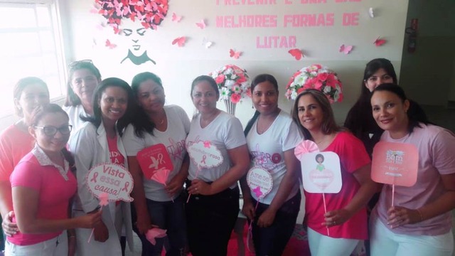 Unidades de Saúde realizam ações de prevenção no dia de mobilização do “Outubro Rosa” Foto: Assessoria