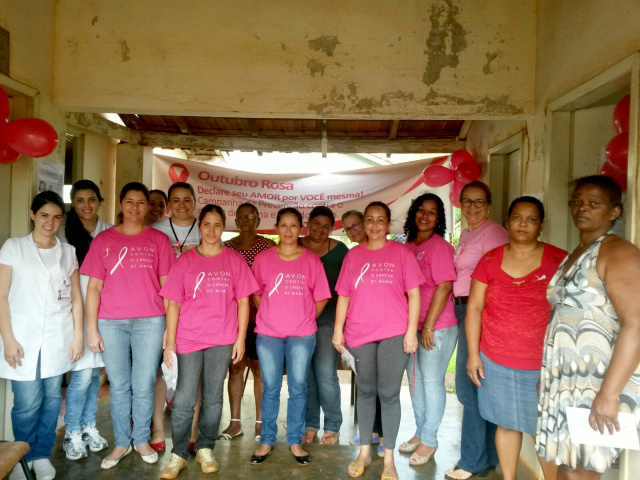Mulheres do Distrito de Garcias participaram das ações da Campanha “Outubro Rosa”(Foto:Assessoria)